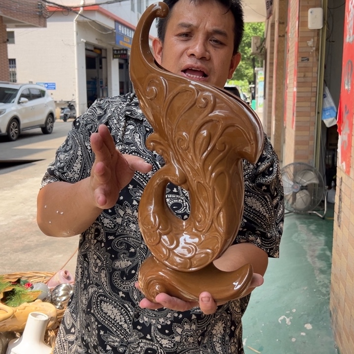 高温陶瓷工艺饰品（部分微瑕）58（底部带孔）