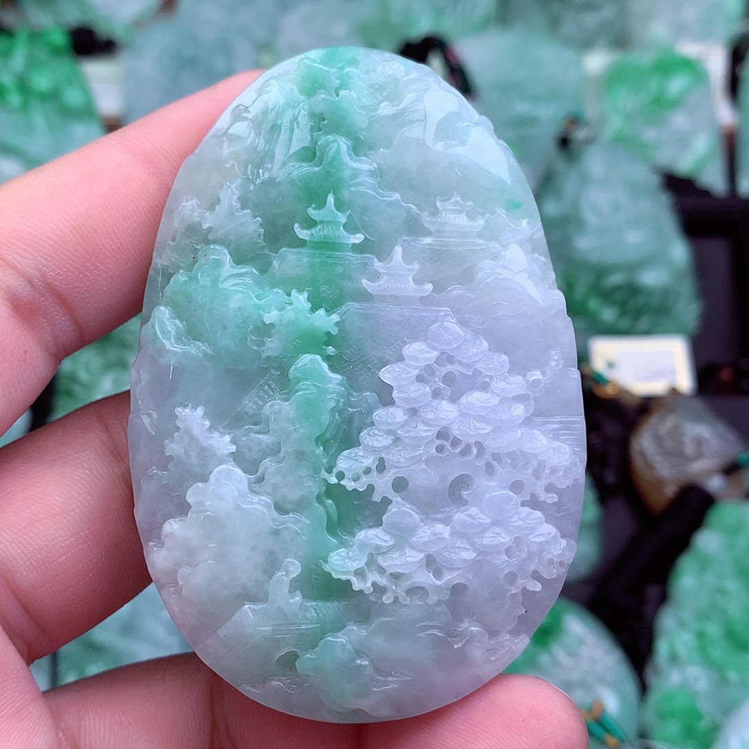 翡翠未镶嵌吊坠(不含链)