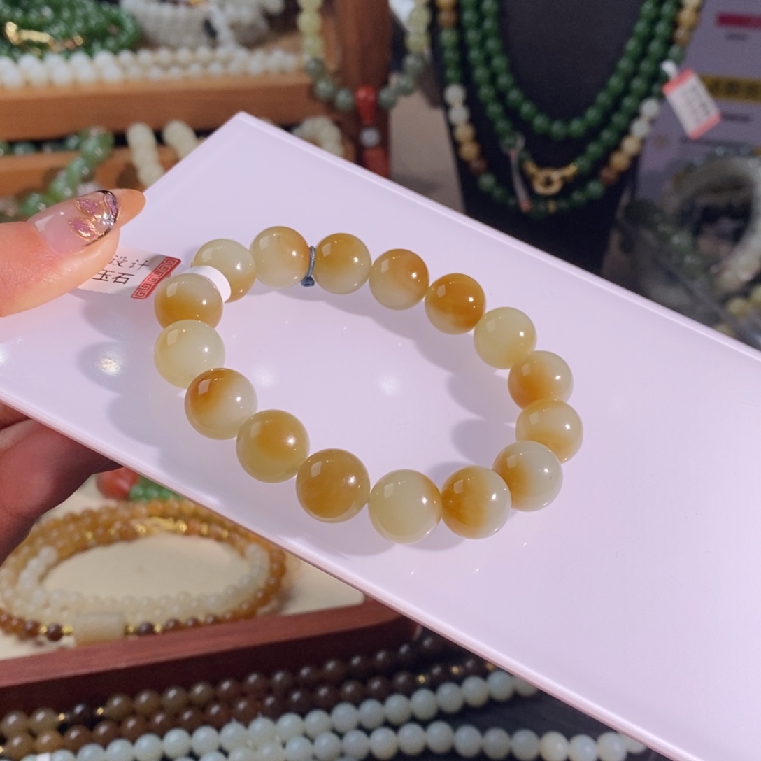 和田玉未镶嵌手链