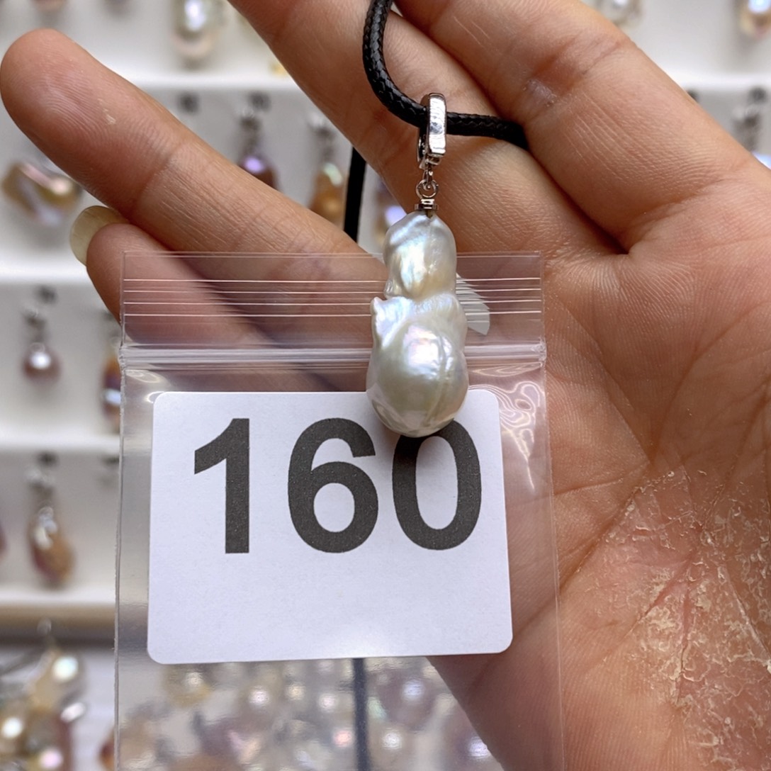 淡水珍珠颈饰银S925镶嵌160