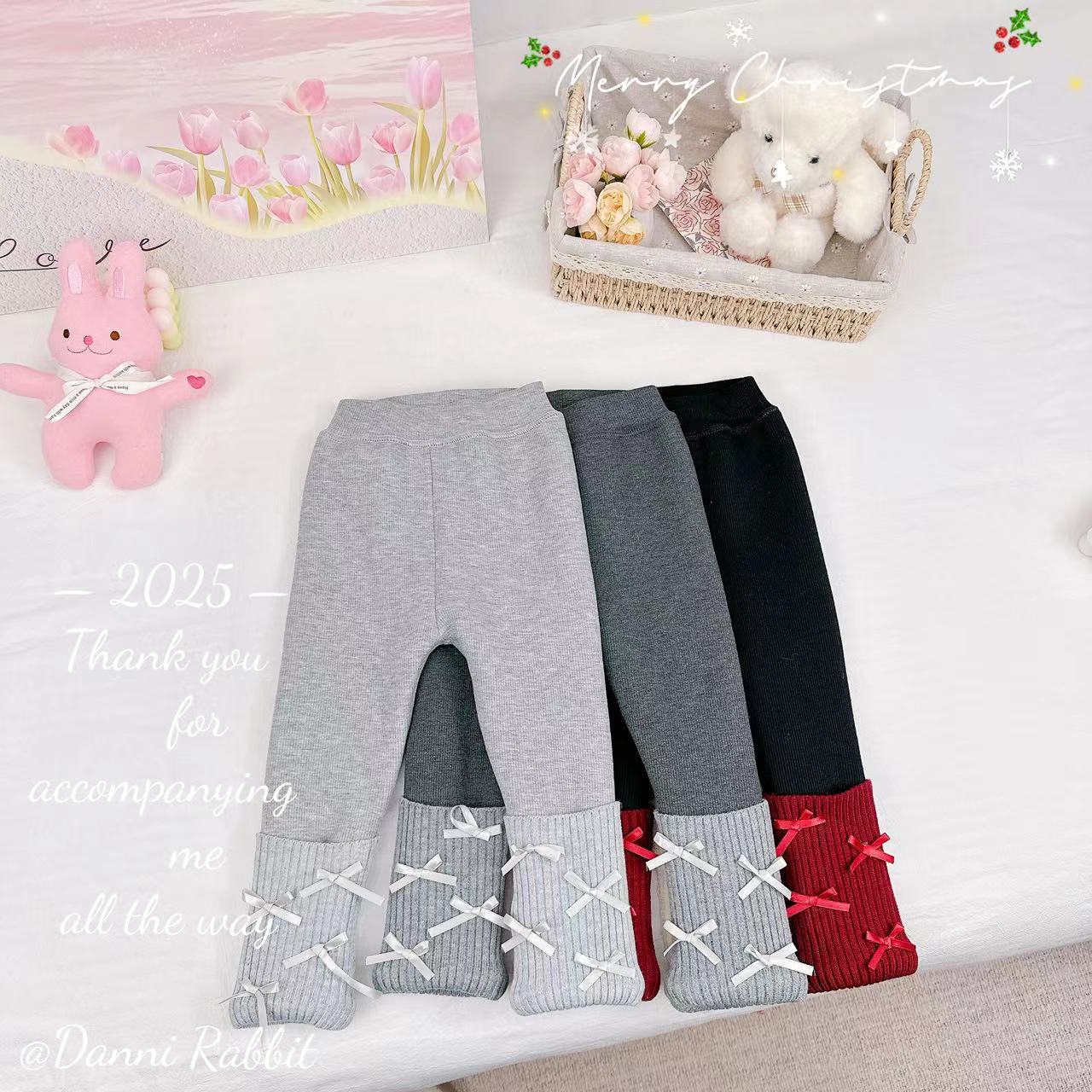 *冬季氛围感蝴蝶结堆堆袜打底裤＋内里羔羔绒保暖* D-H279