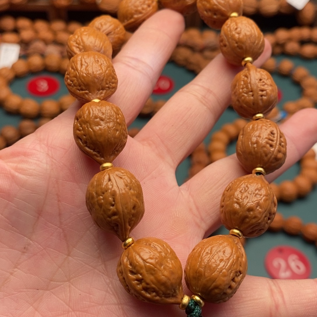 文玩核桃手串17尺寸桃心