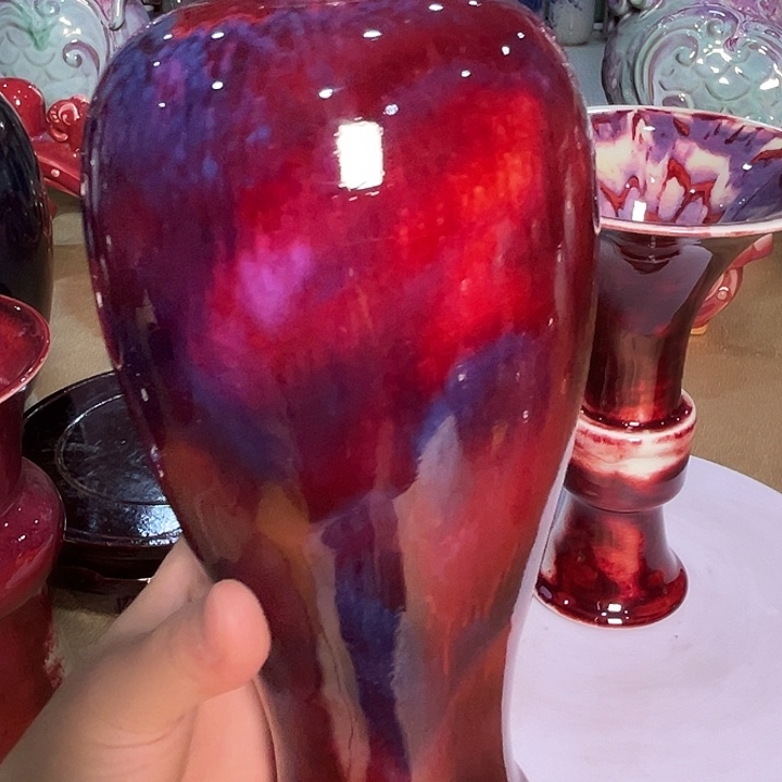 清***月摆件钧瓷的摆件钧瓷摆件