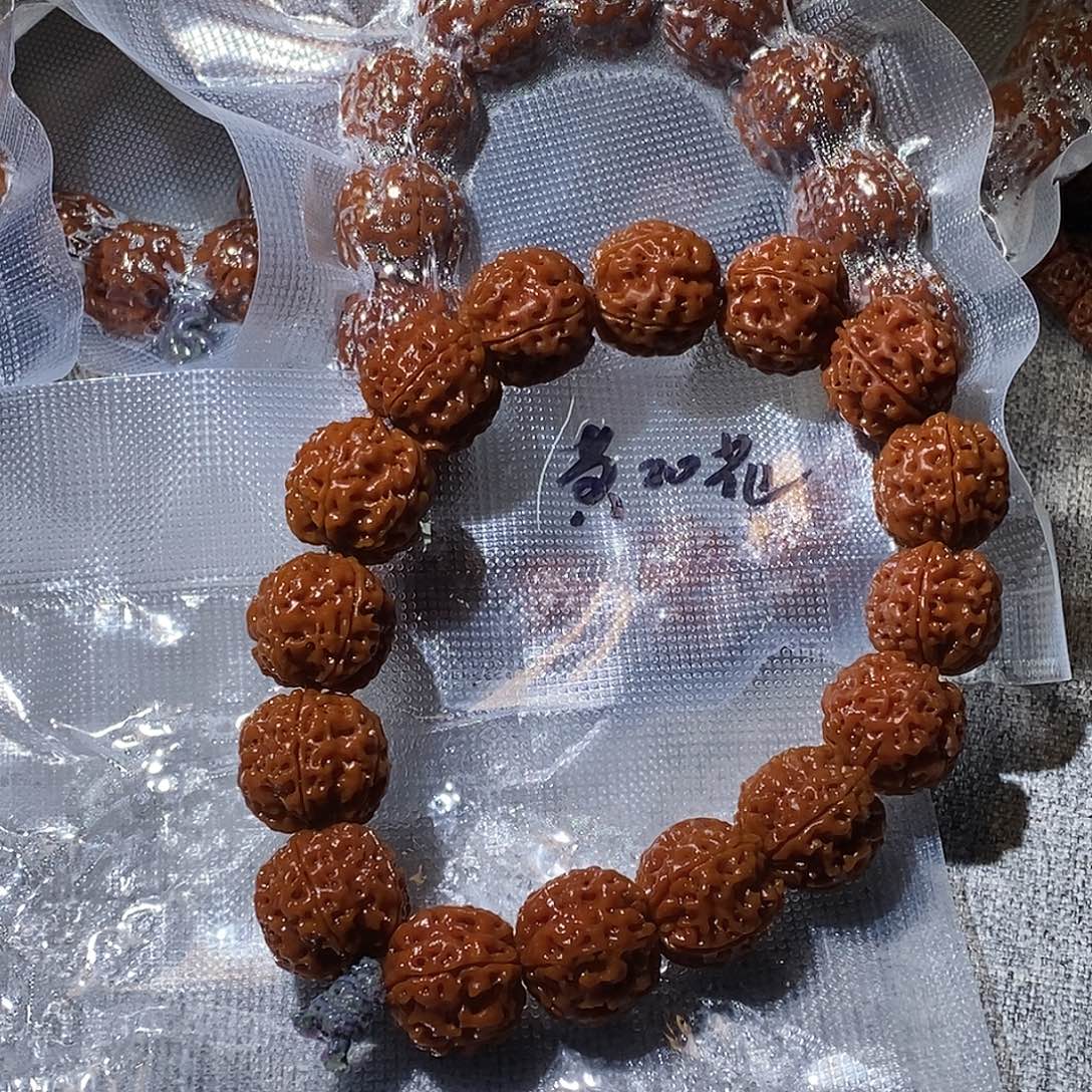 手串金刚菩提黄皮梅花20-21mmm五面超头