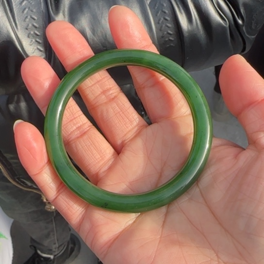 和田玉手镯未镶嵌58➕俄罗斯碧玉手镯