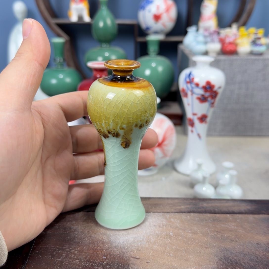 陶瓷手工小花器摆件
