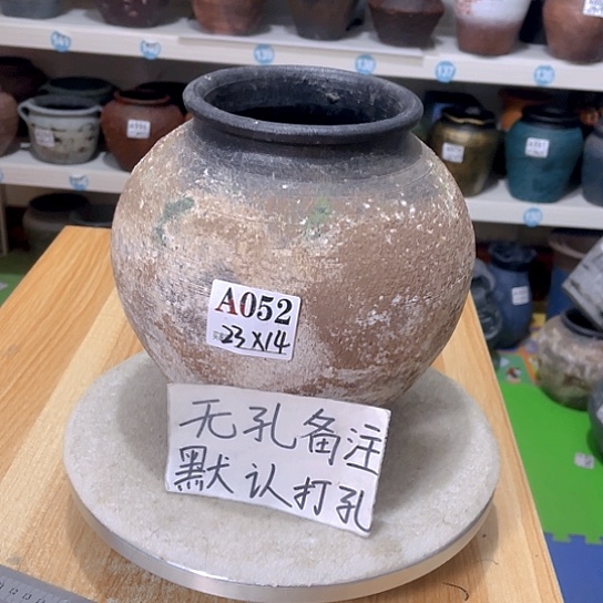 红陶手工制作工艺花盆