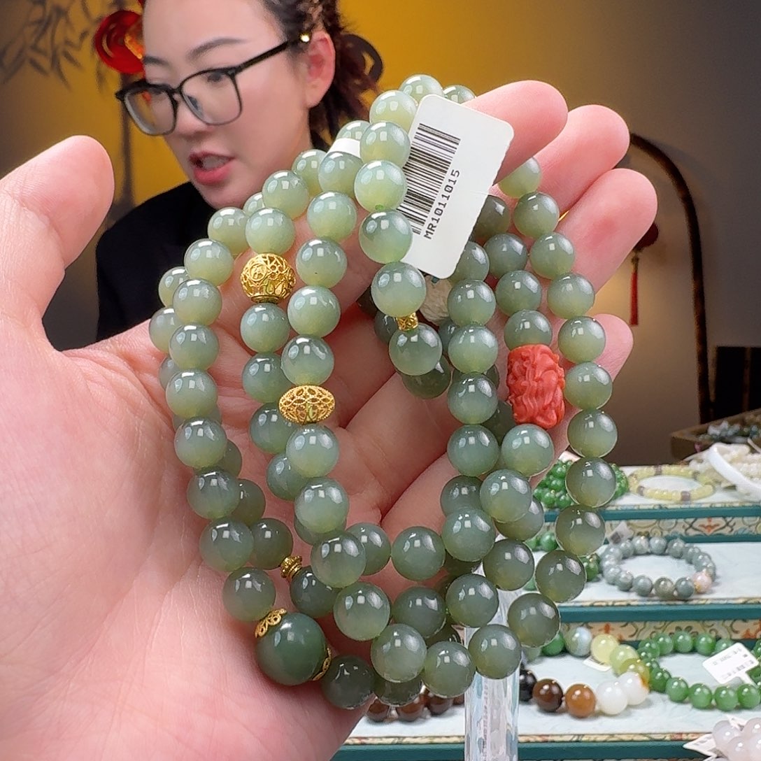 和田玉手串未镶嵌