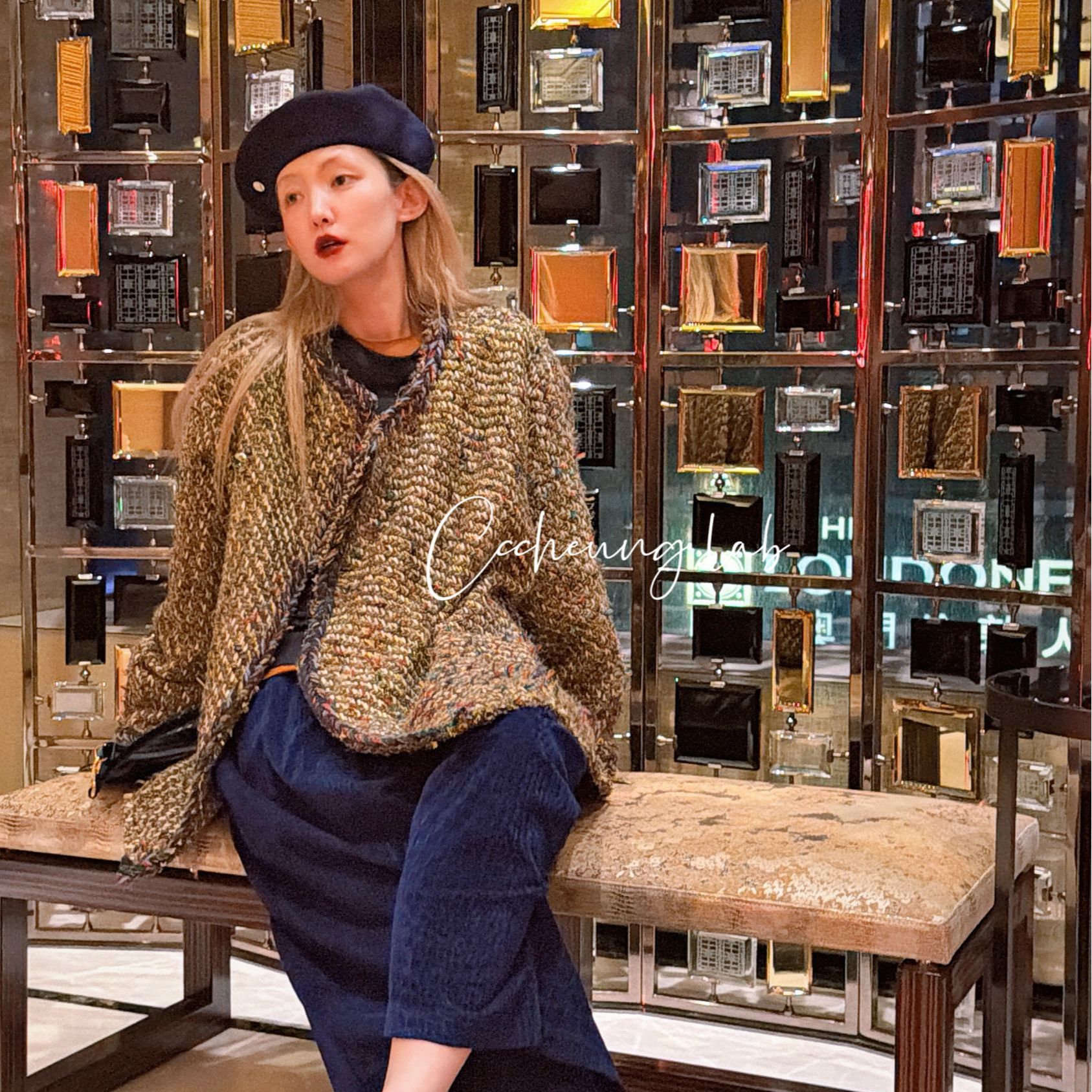 【喜一兮】卜算子 羊毛小香风羽绒服女款冬装百搭新中式5DD-E8271