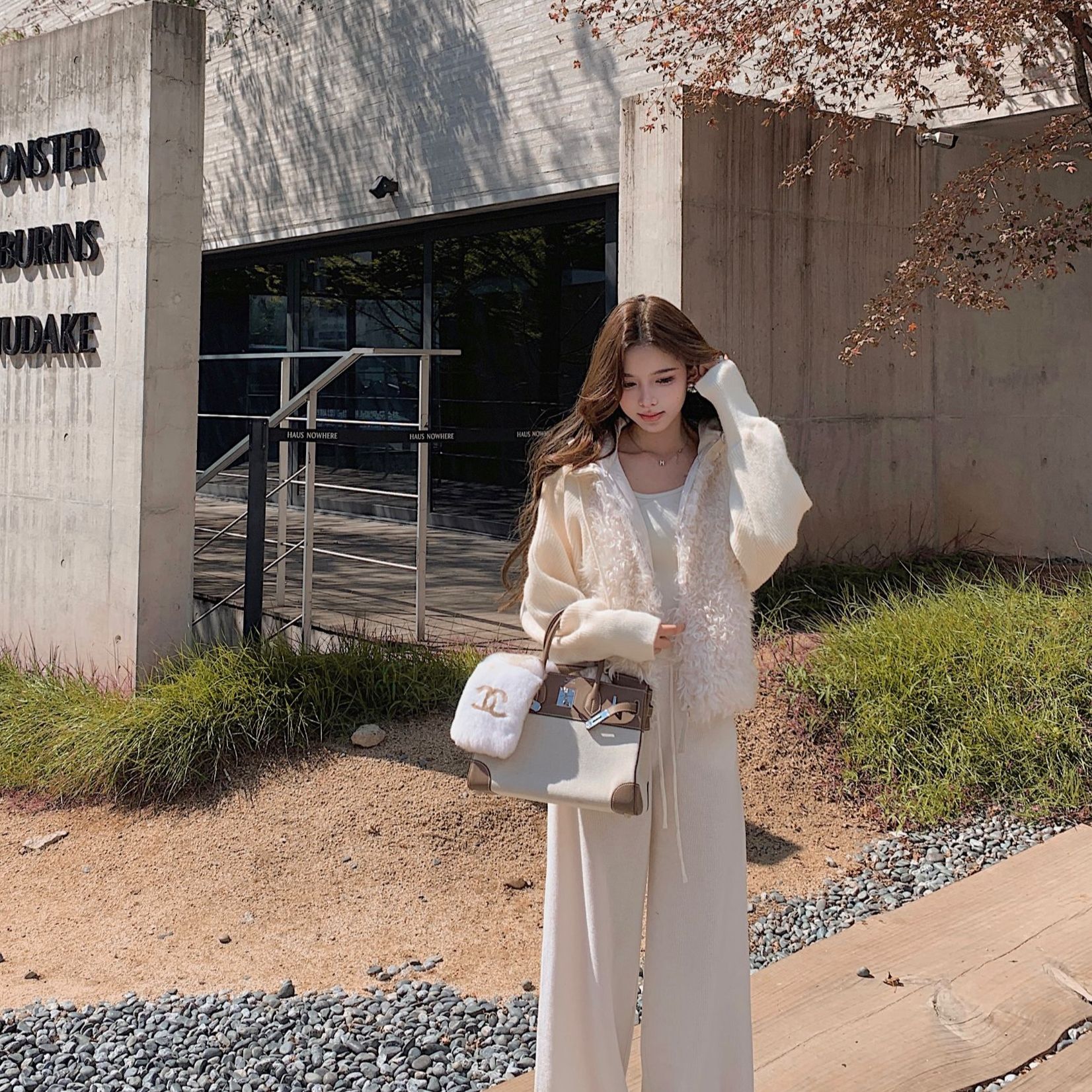 Momoshero【Winter格拉冬日】“暖冬版”—90白鹅绒&山羊毛皮外套