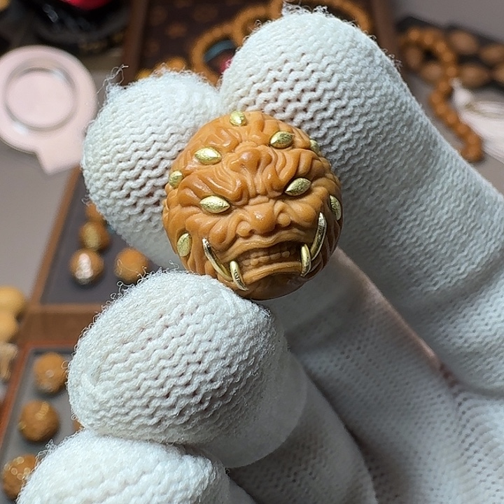 清***`猴头核桃吊坠九目鬼爪18