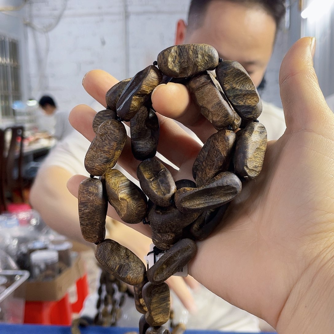 沉香手串棋楠板头随型长串1.4/70克多样性发一