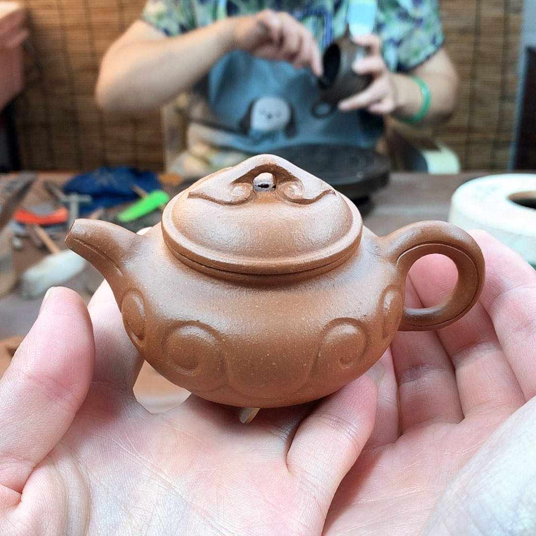 茶壶紫砂仿古如意 降坡泥 100cc 周宜君