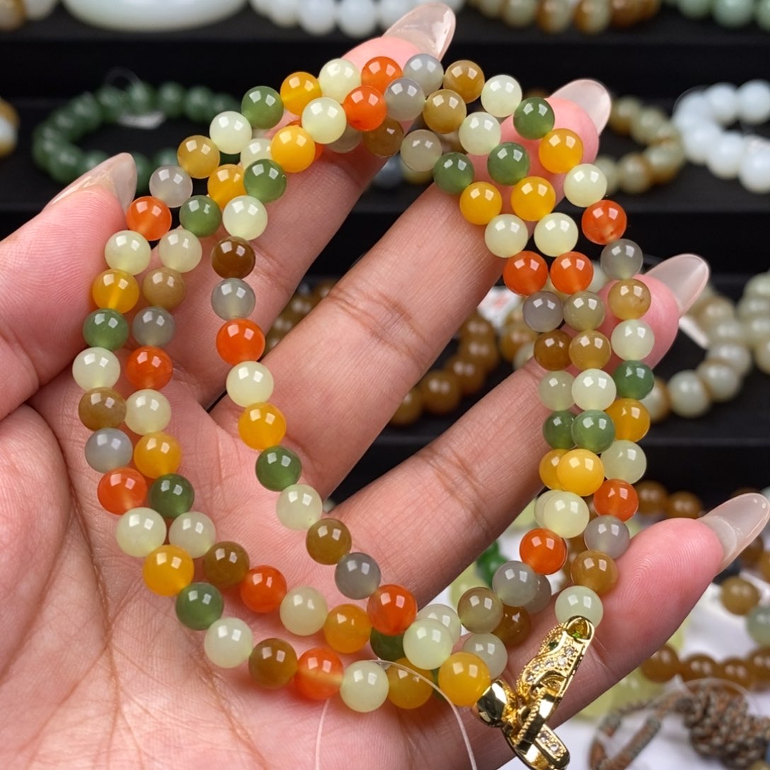 和田玉手串未镶嵌