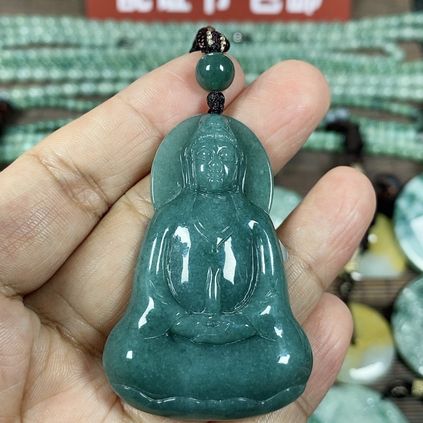 【闪购商品】翡翠颈饰未镶嵌玉吊坠翡翠玉素衣观音