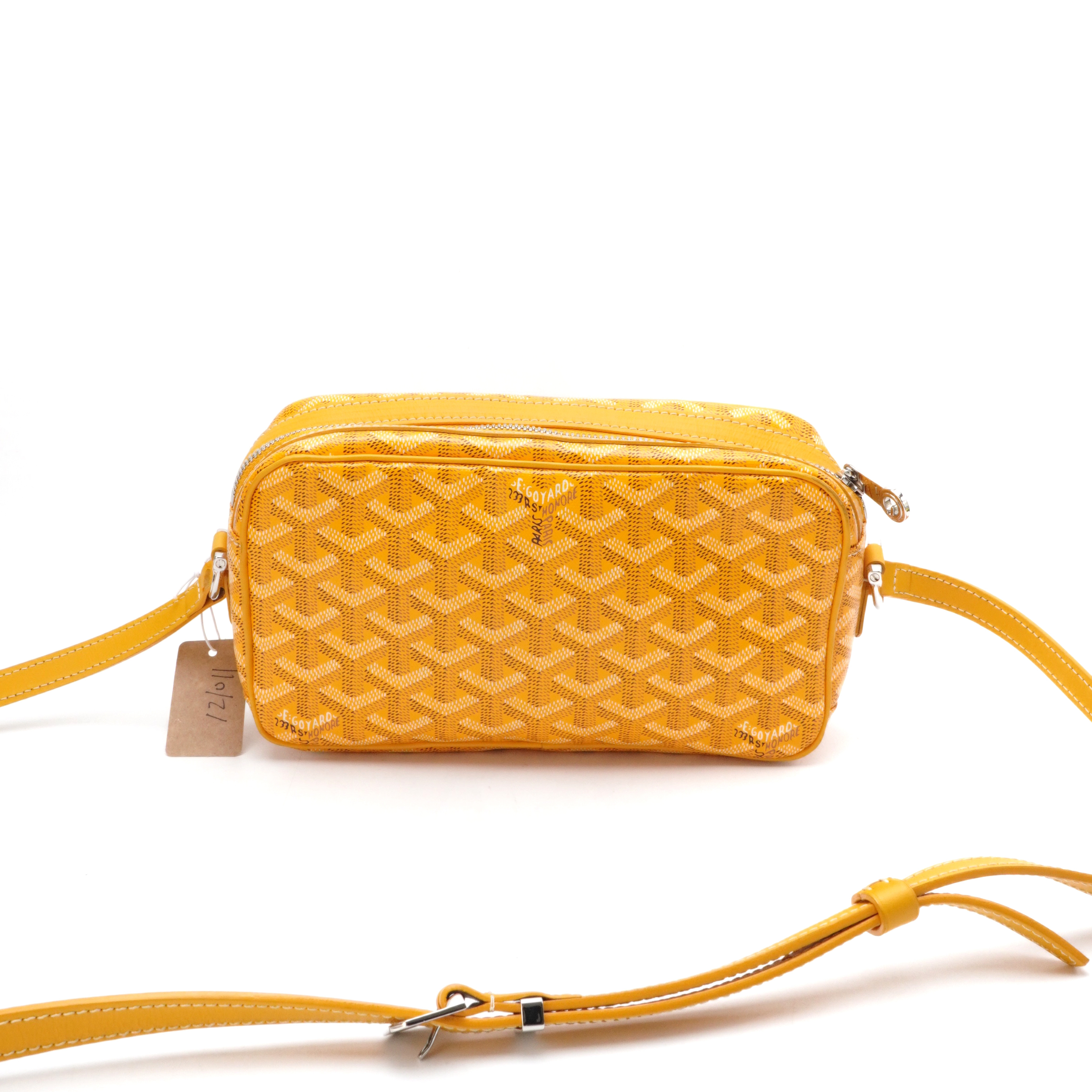 95新 Goyard Goyard戈雅黄色发财老花相机包 121011