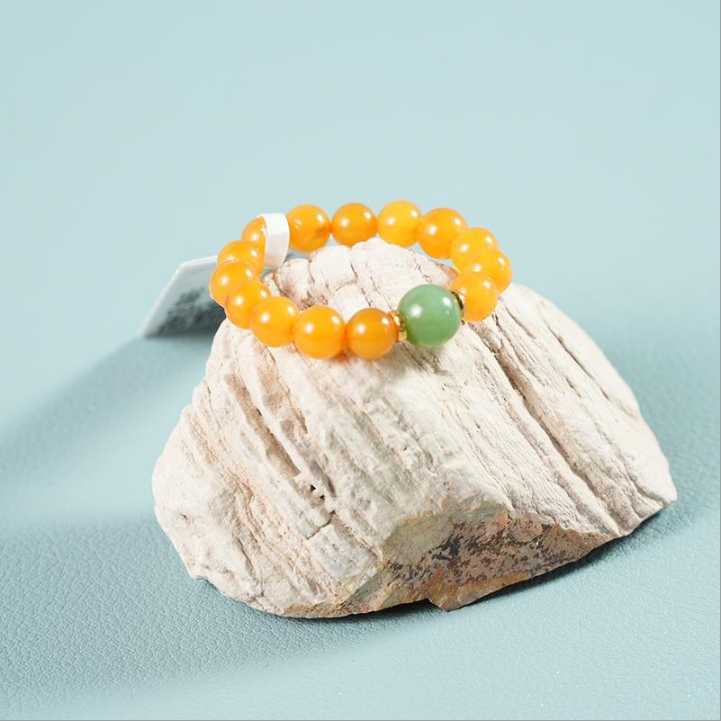 【老掌柜】 碧玉/蜜蜡戒指  H82161