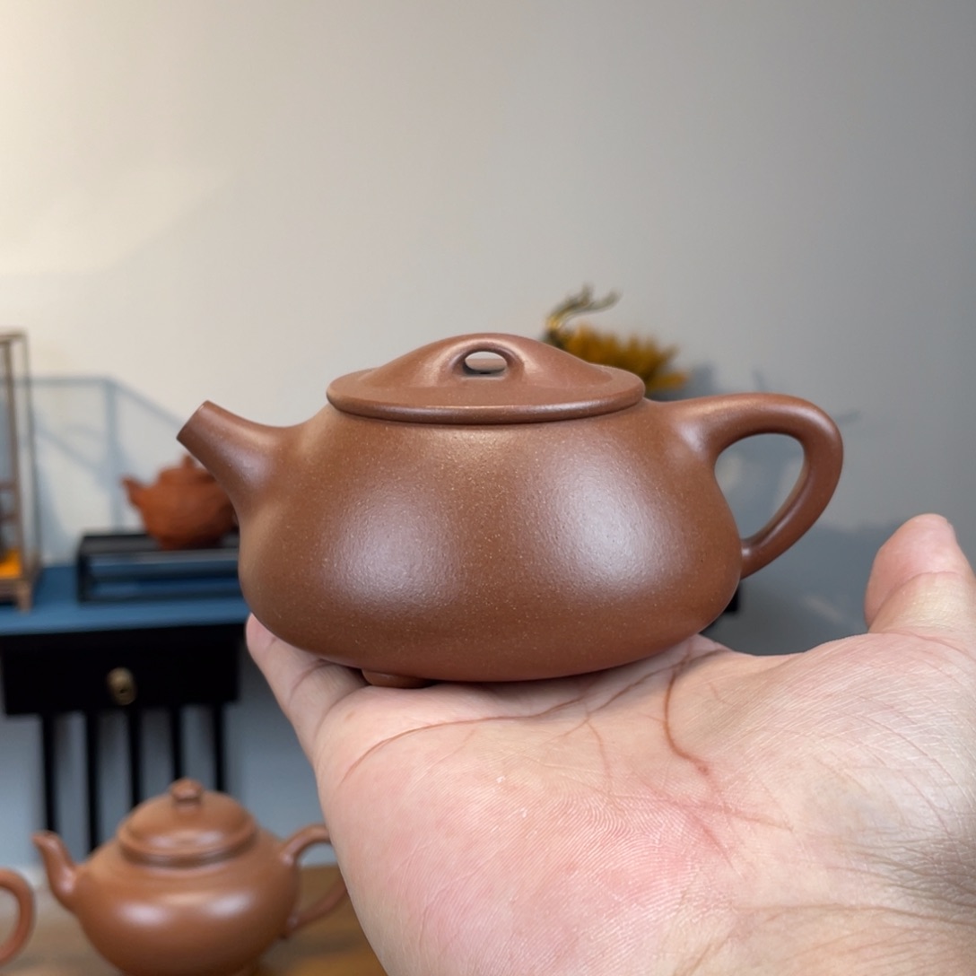 紫砂茶壶台西紫泥景州石瓢230cc