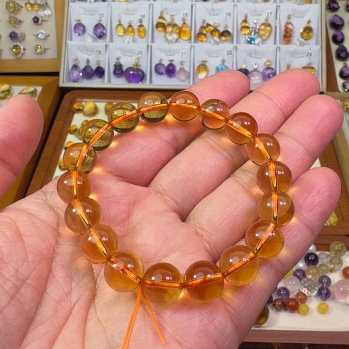 未镶嵌黄晶手串单圈