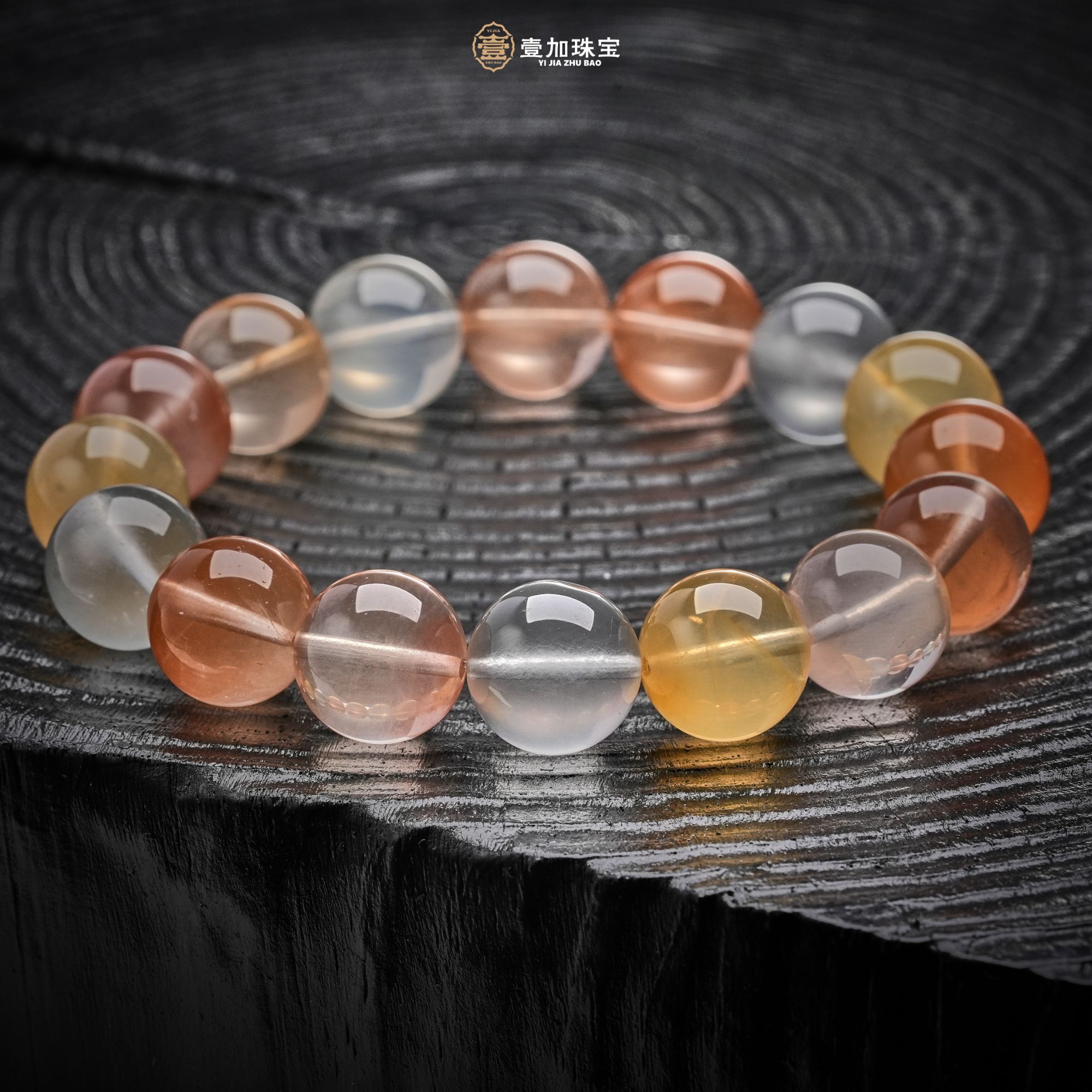 壹加师姐|手工设计彩兔毛水晶手串多样性发一#1300