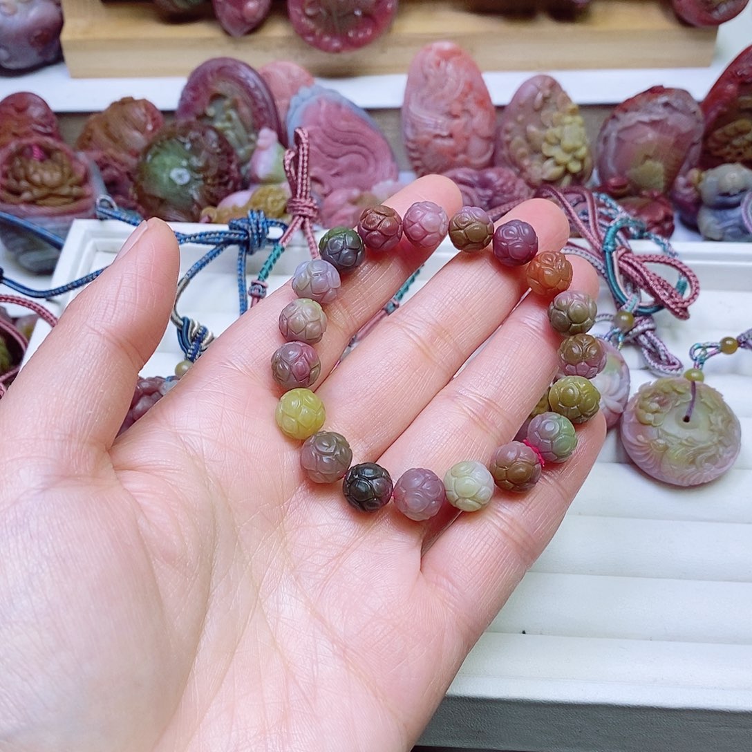 玛瑙/玉髓盐源玛瑙手链未镶嵌