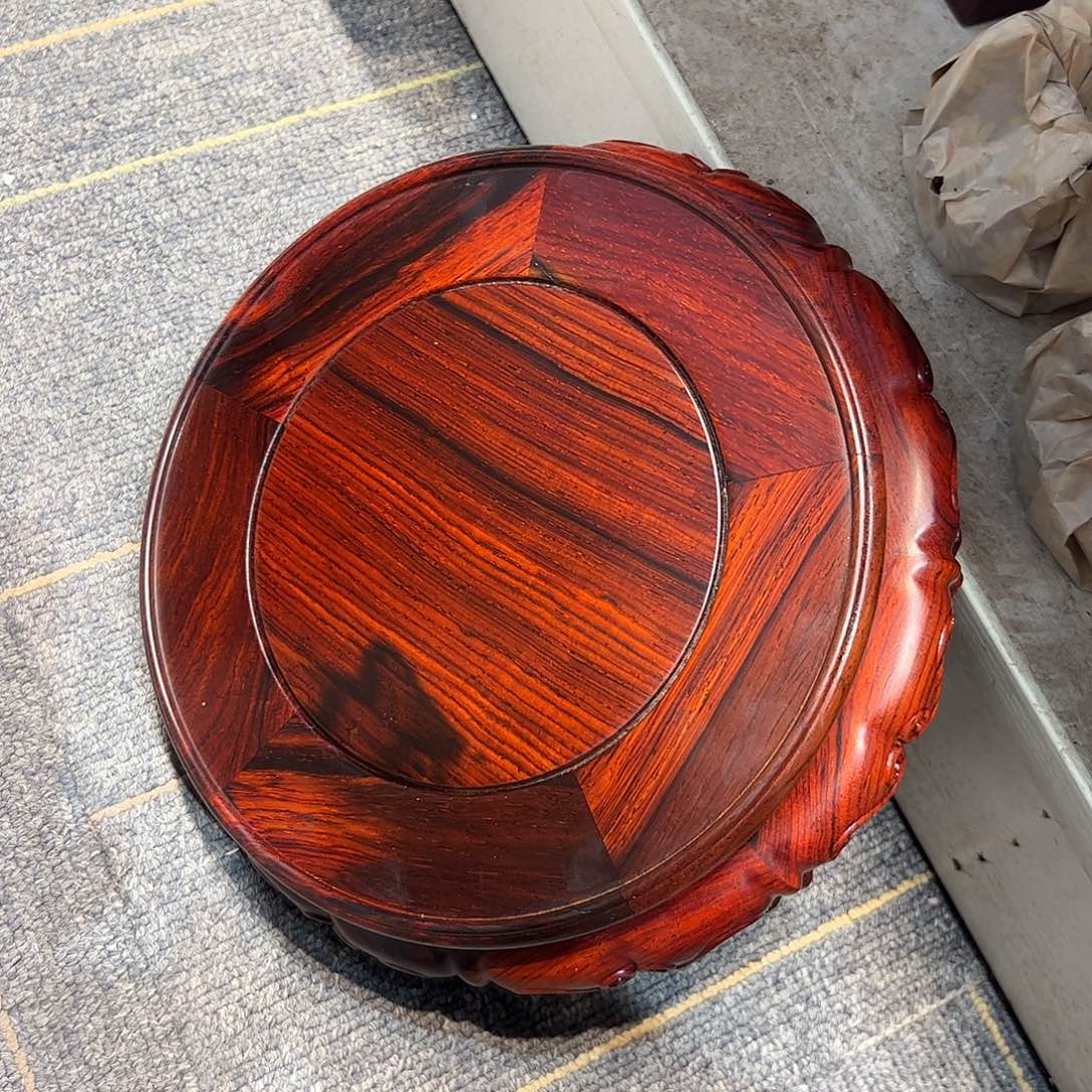 红酸枝木类端景台工艺品底座