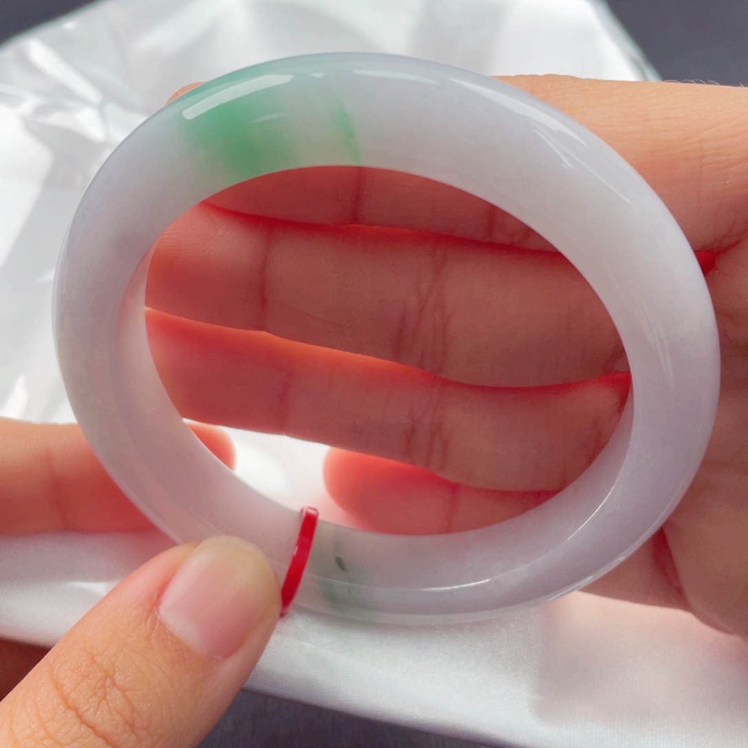 翡翠未镶嵌手镯55圈