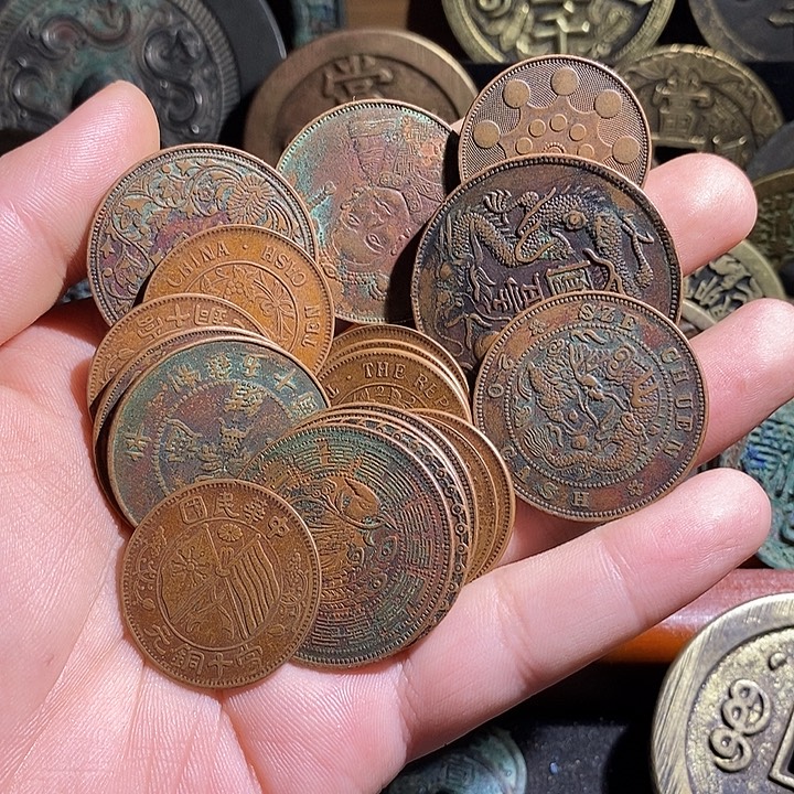 铜现代花钱工艺品工艺品22个