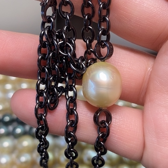 海水珍珠颈饰银S925镶嵌13-15