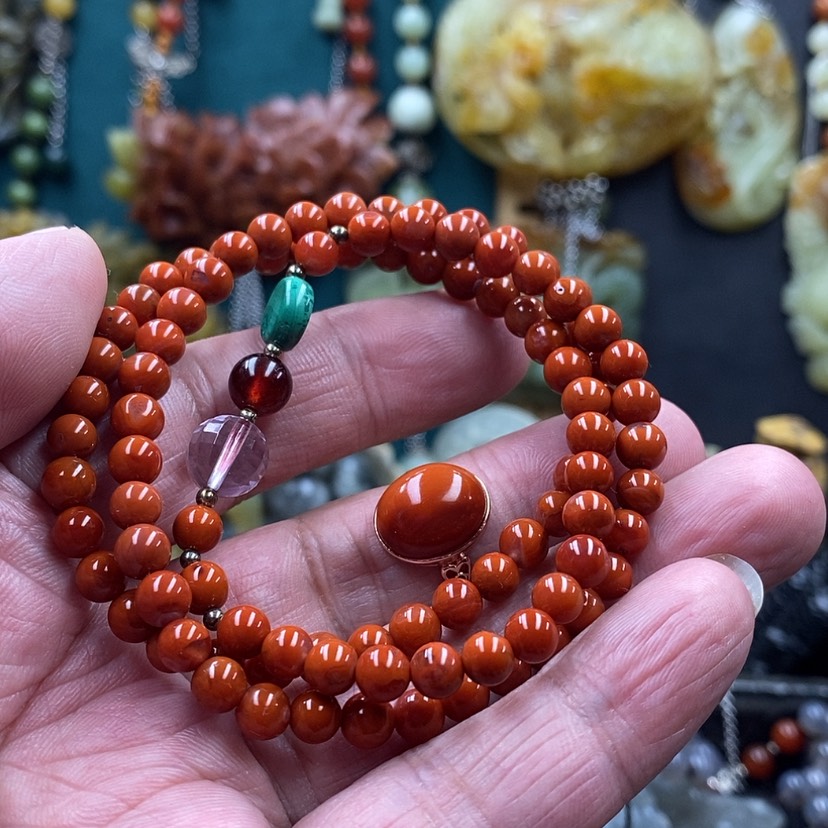 【闪购商品】南红玛瑙戒指手链未镶嵌