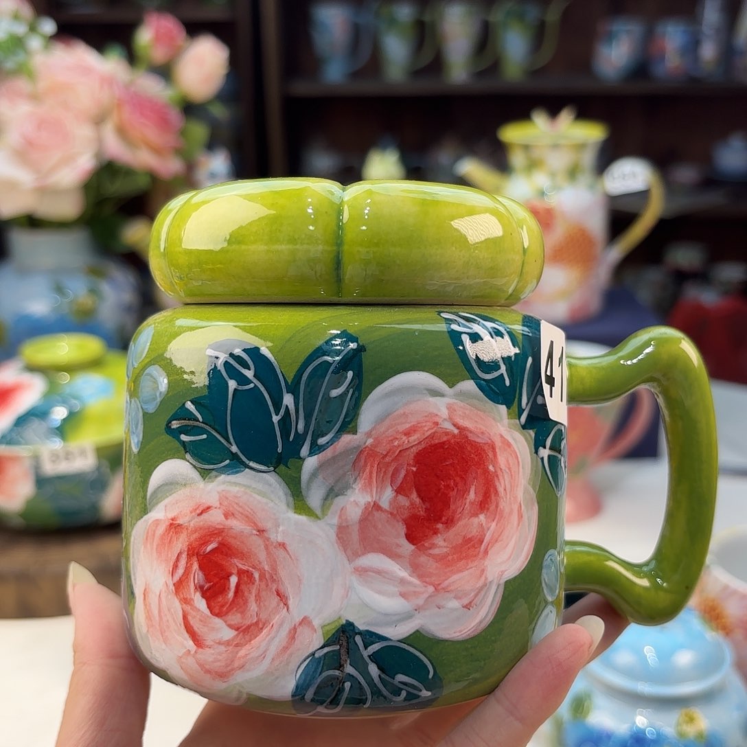 景德镇手绘高温釉下彩陶瓷茶具