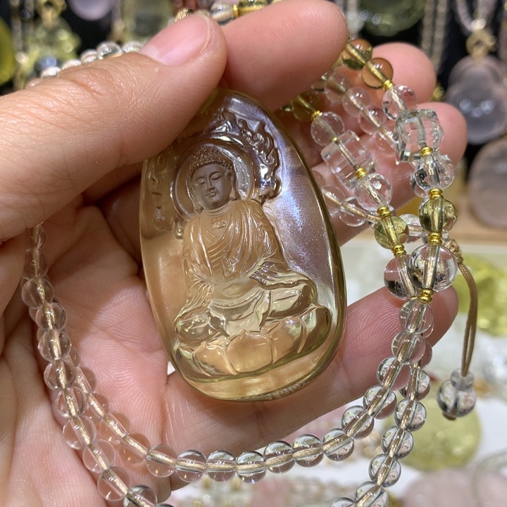 水晶颈饰未镶嵌小*菜天然