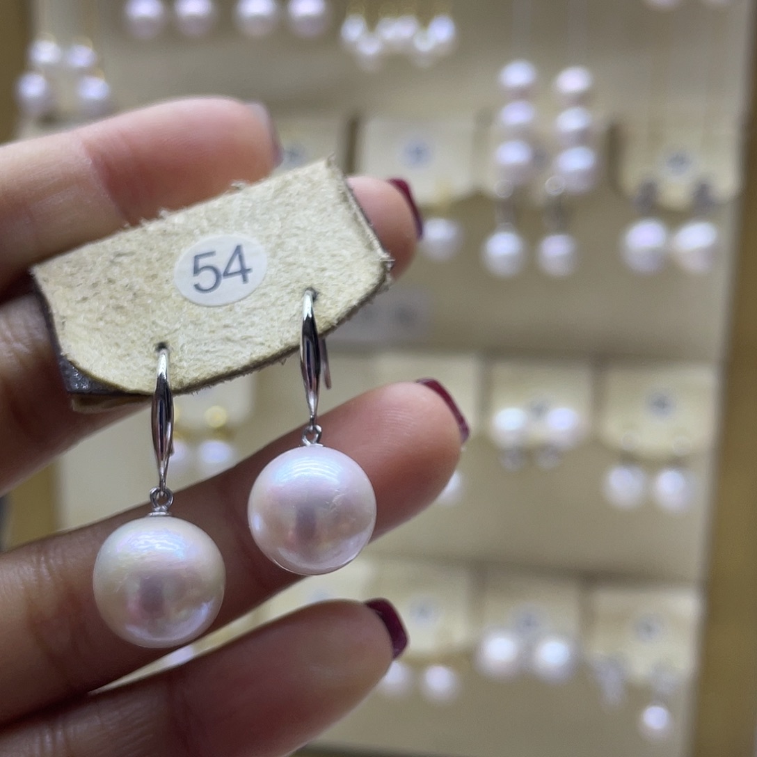 淡水珍珠耳饰银S925镶嵌