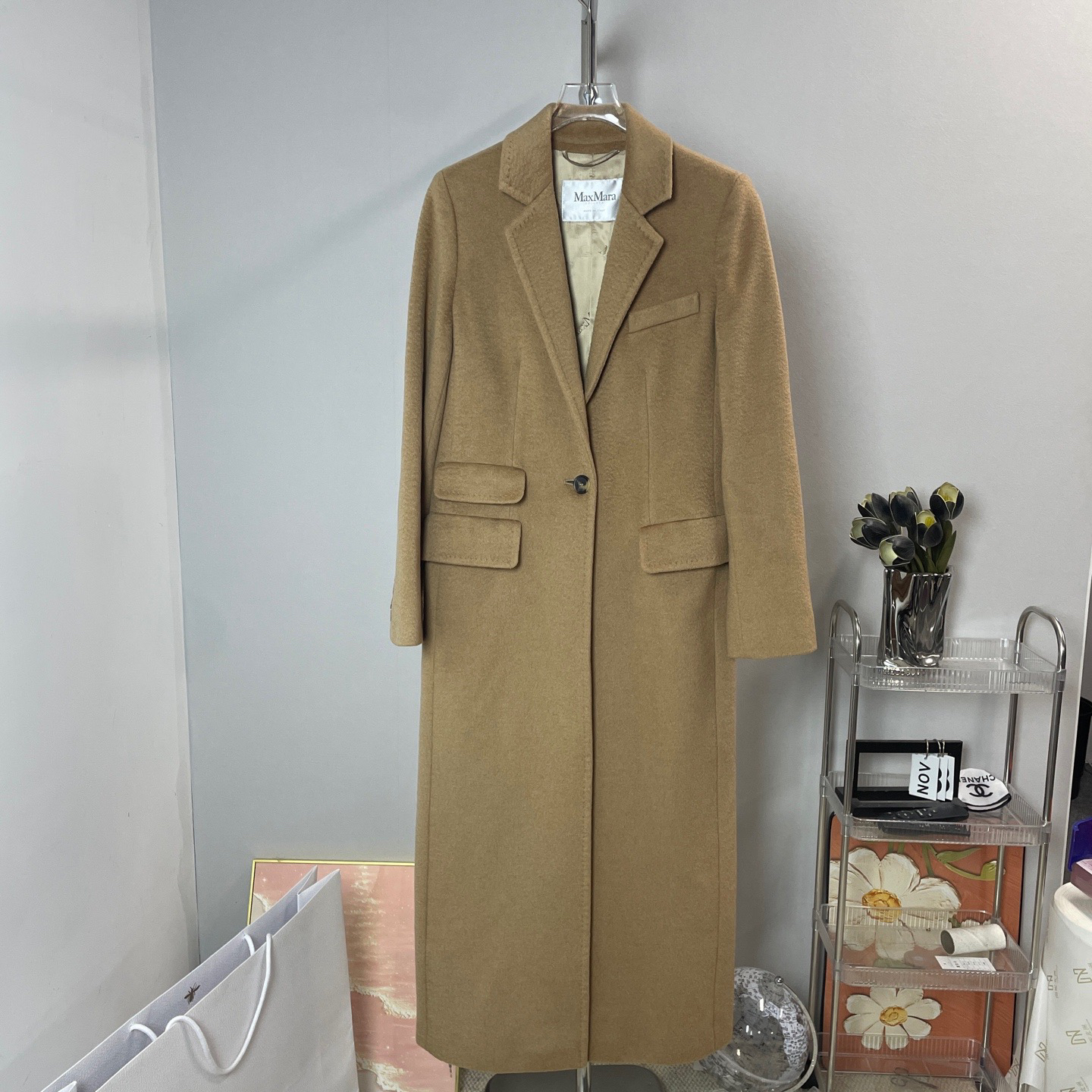 95新 MaxMara A8600 maxmara 驼色 大衣 98新 38码 肩宽30