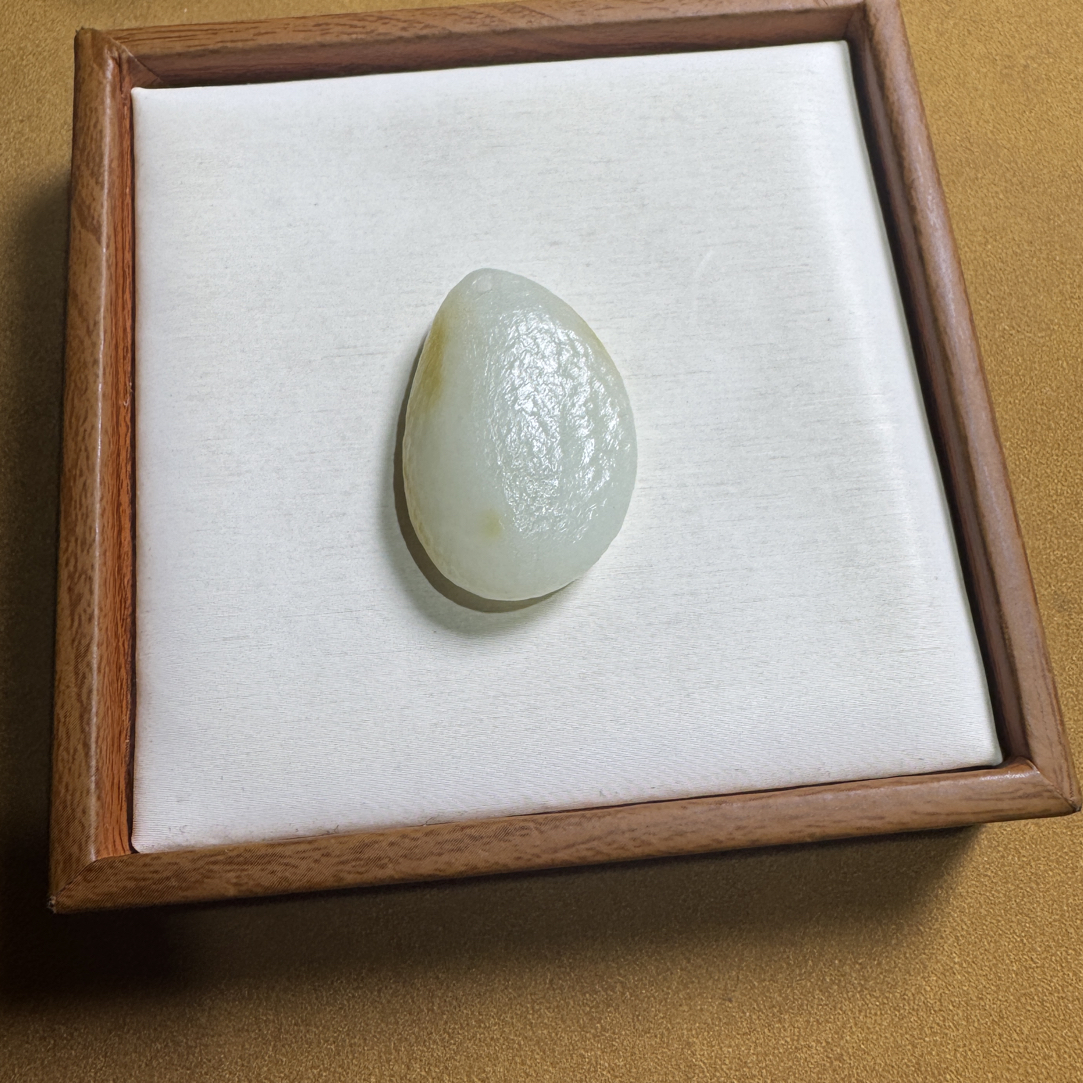 和田玉且末糖白挂件锁骨链国风可爱招财首饰