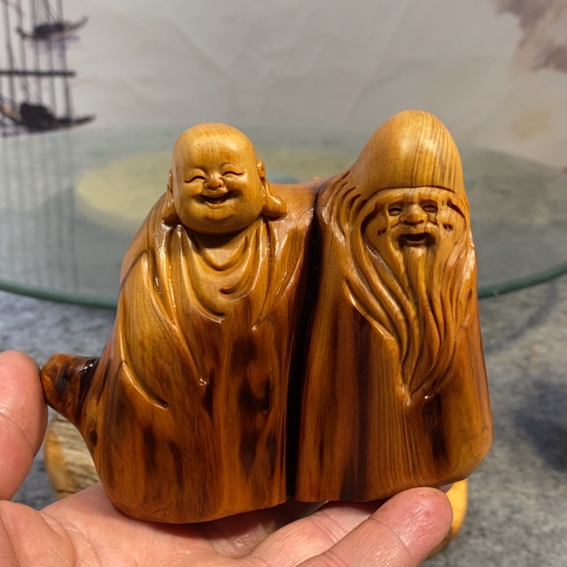 【闪购商品】柏木（崖柏）根雕木雕工艺品摆件家居买十送一手把件