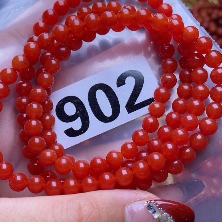 南红玛瑙手链合金玲*