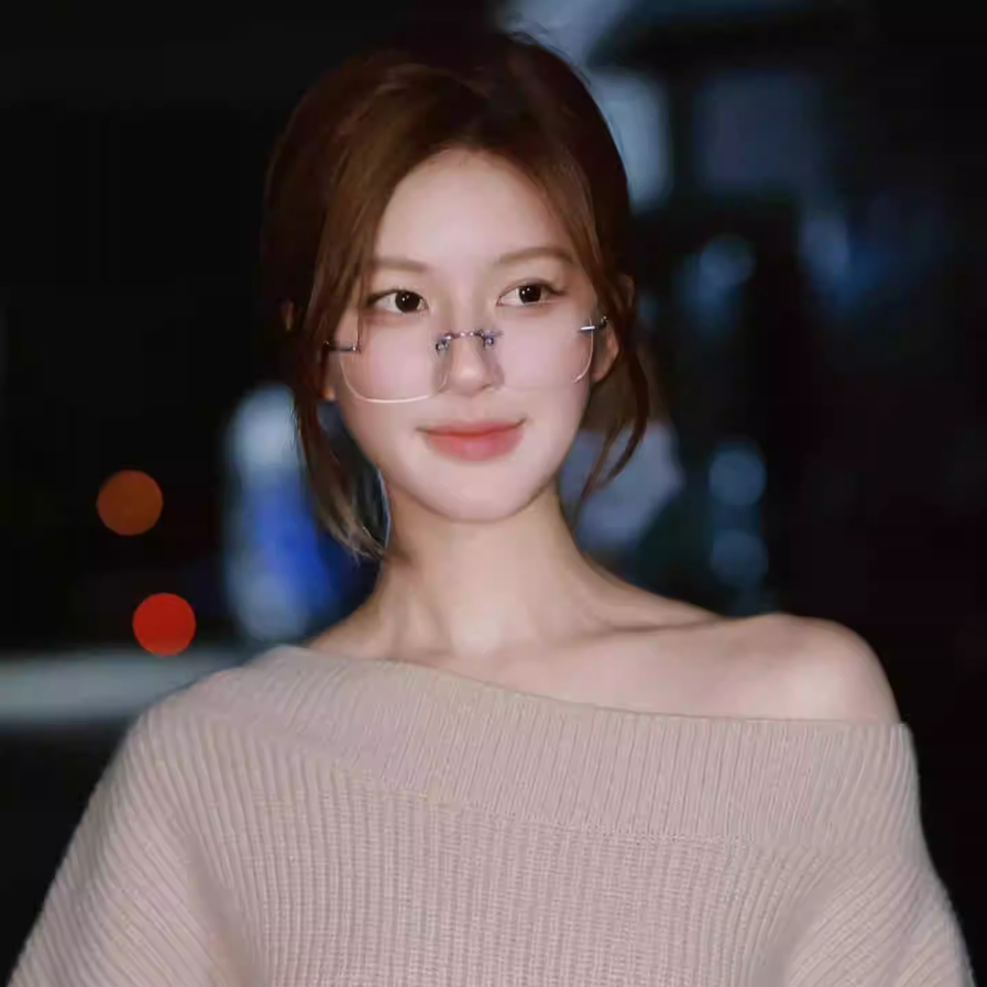 许妍赵露思同款无框平光眼镜女高智感Y2K可配度数近视眼镜框银色