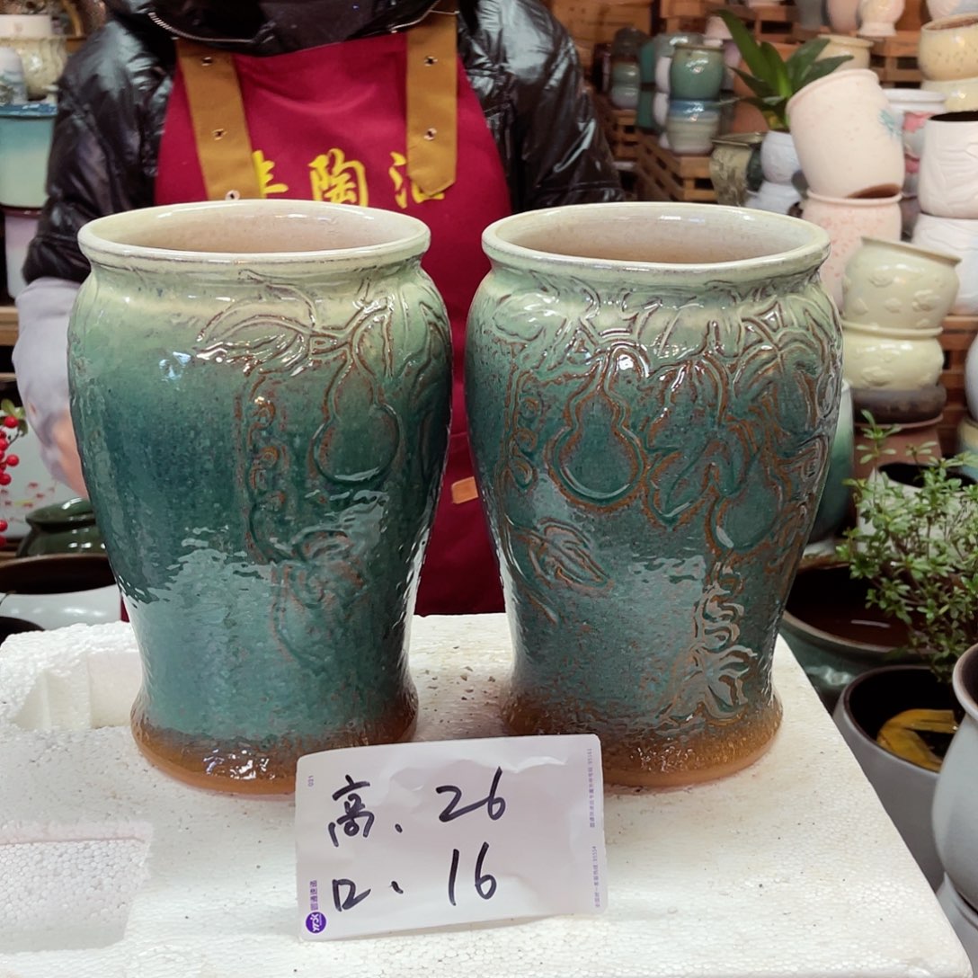 紫砂花盆高度26口径16