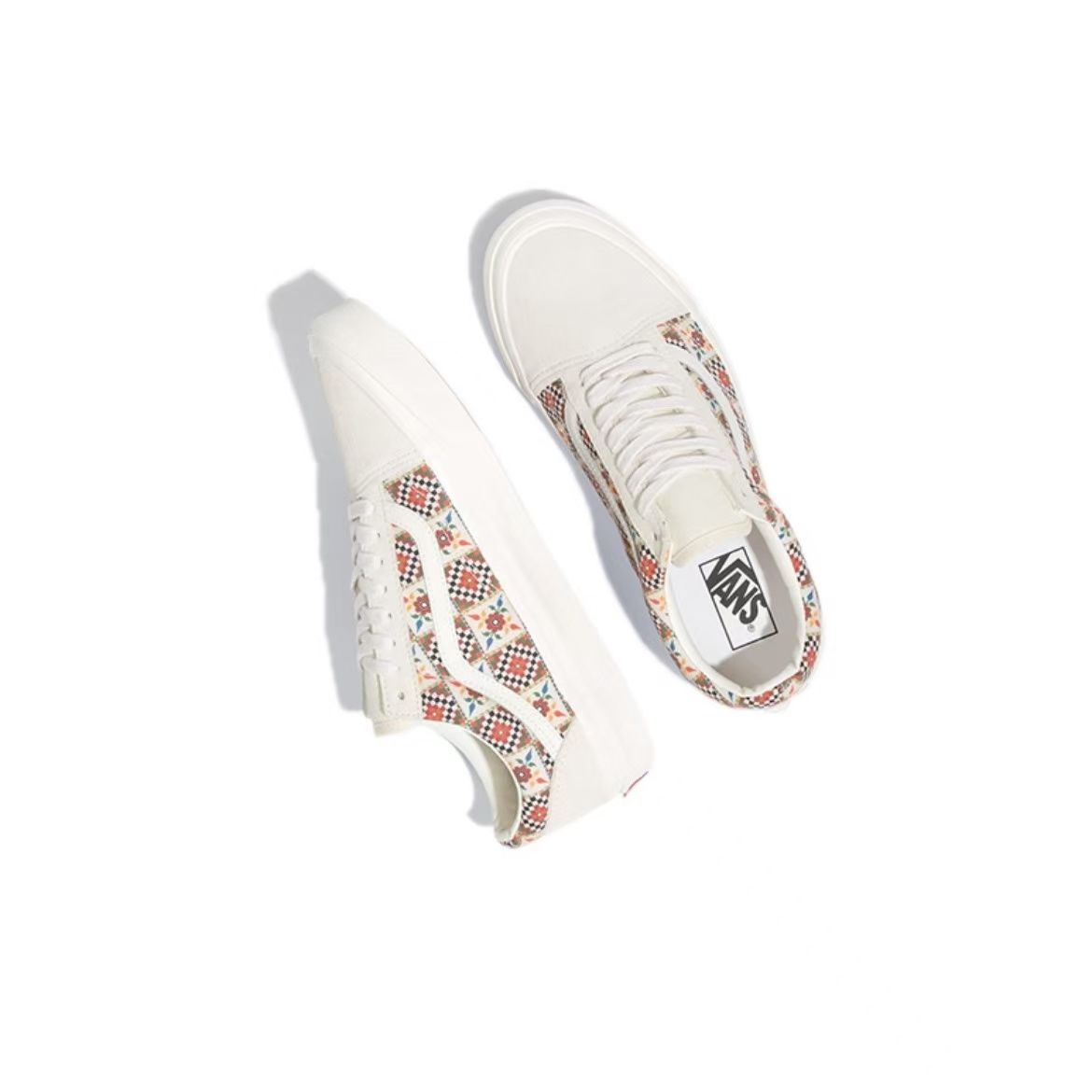 VANS oldskool白色复古印花男女同款低帮安纳海姆板鞋VN0A54F3B67