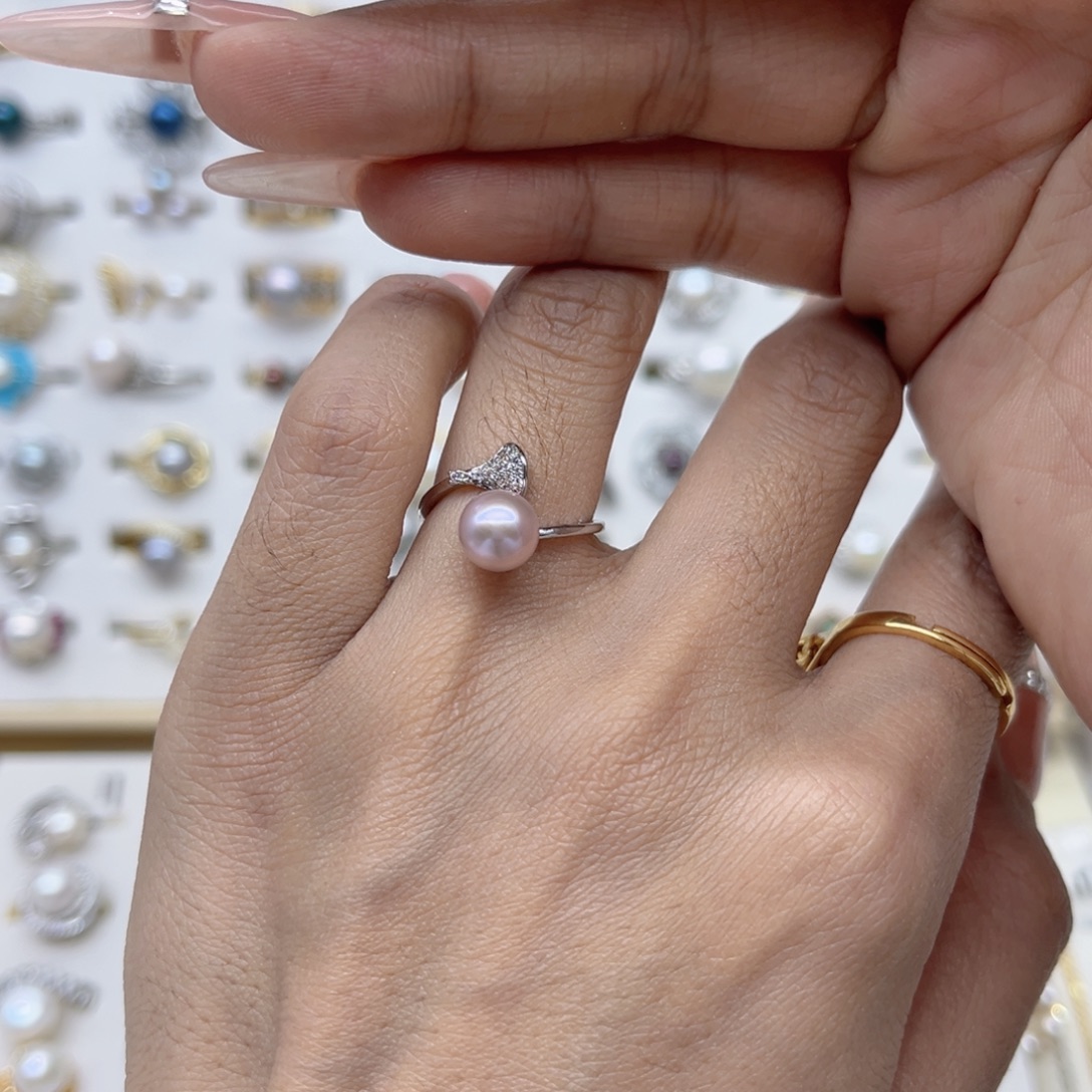 H***！戒指淡水珍珠合金
