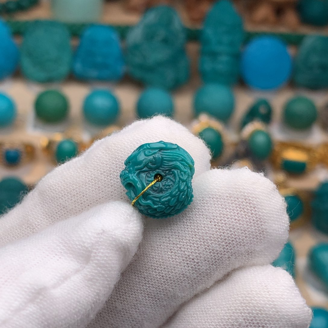 未镶嵌绿松石珠宝奇石13mm