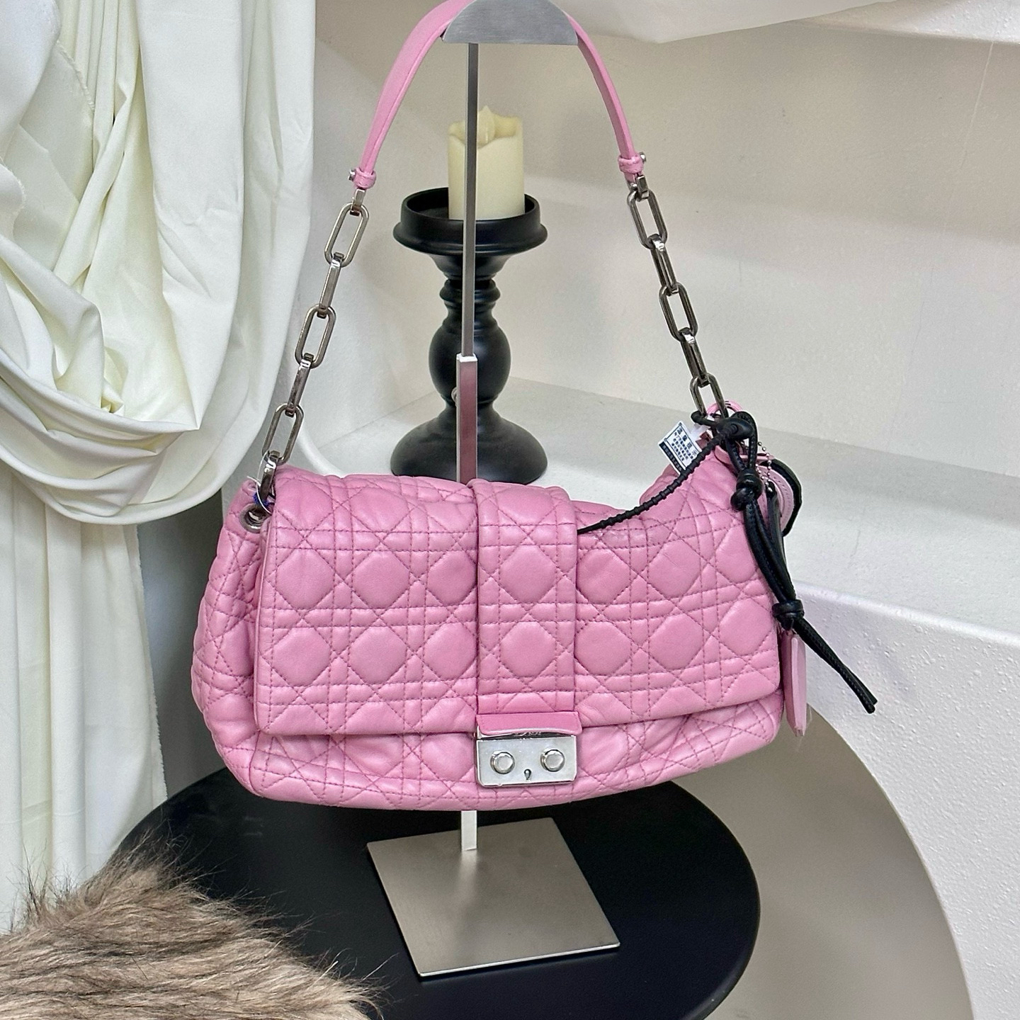 95新 DIOR/迪奥 dior 樱花粉泡芙单肩包