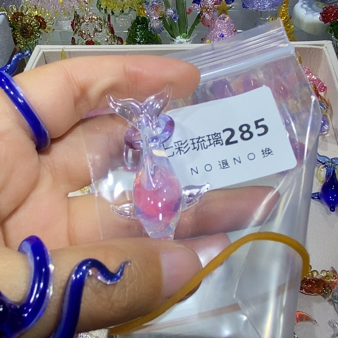 水****颈饰玻璃285海豚一个