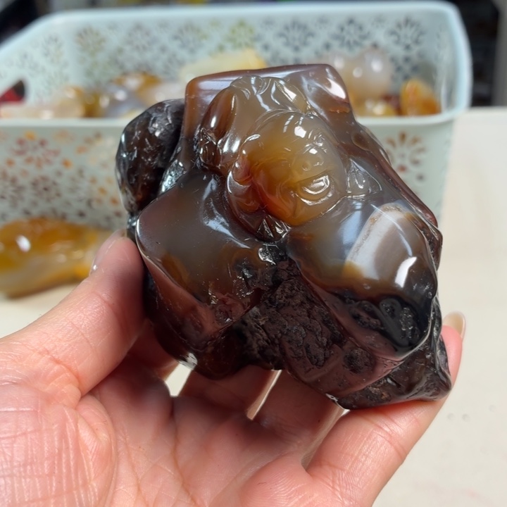 玛瑙/玉髓未镶嵌吊坠(不含链)