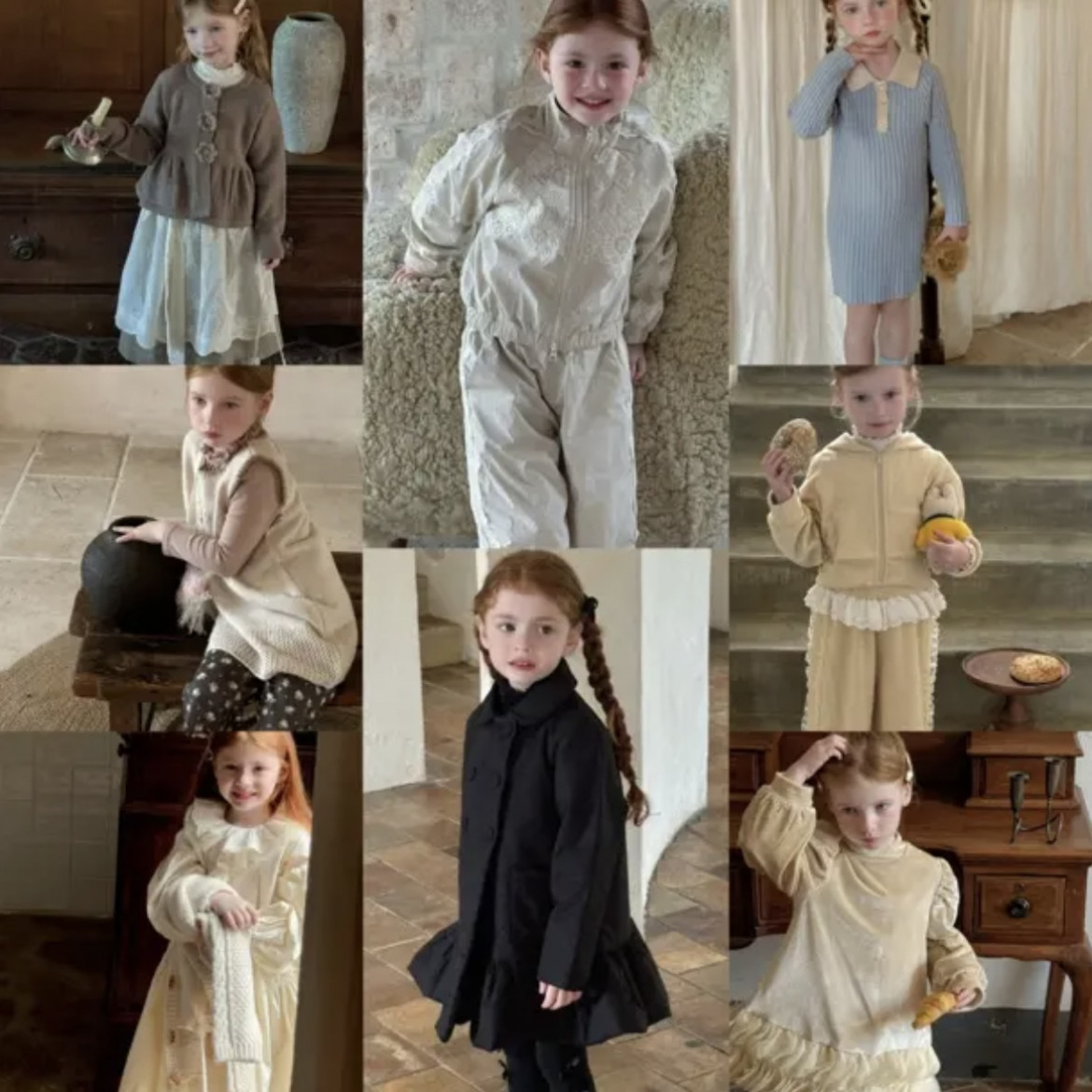 {主播给编码拍}~~NO退NO换~~孤品  女童衣服上衣春夏套装春夏复古