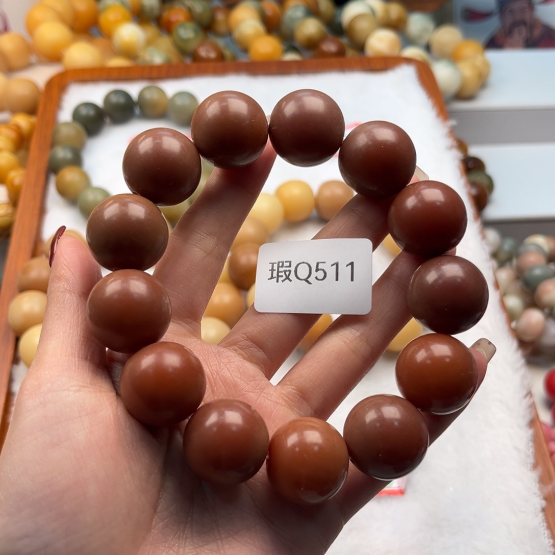 菩提根/象牙果手串18mm瑕圆珠一串q511