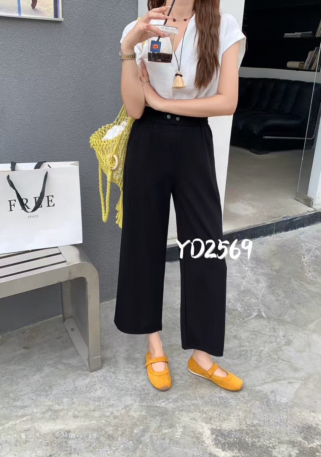 乐缘 福利no退换2569夏薄料显瘦烟管裤八分裤