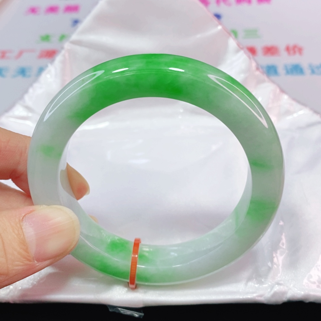 未镶嵌手镯翡翠52.8圈口正圈-强推高品质