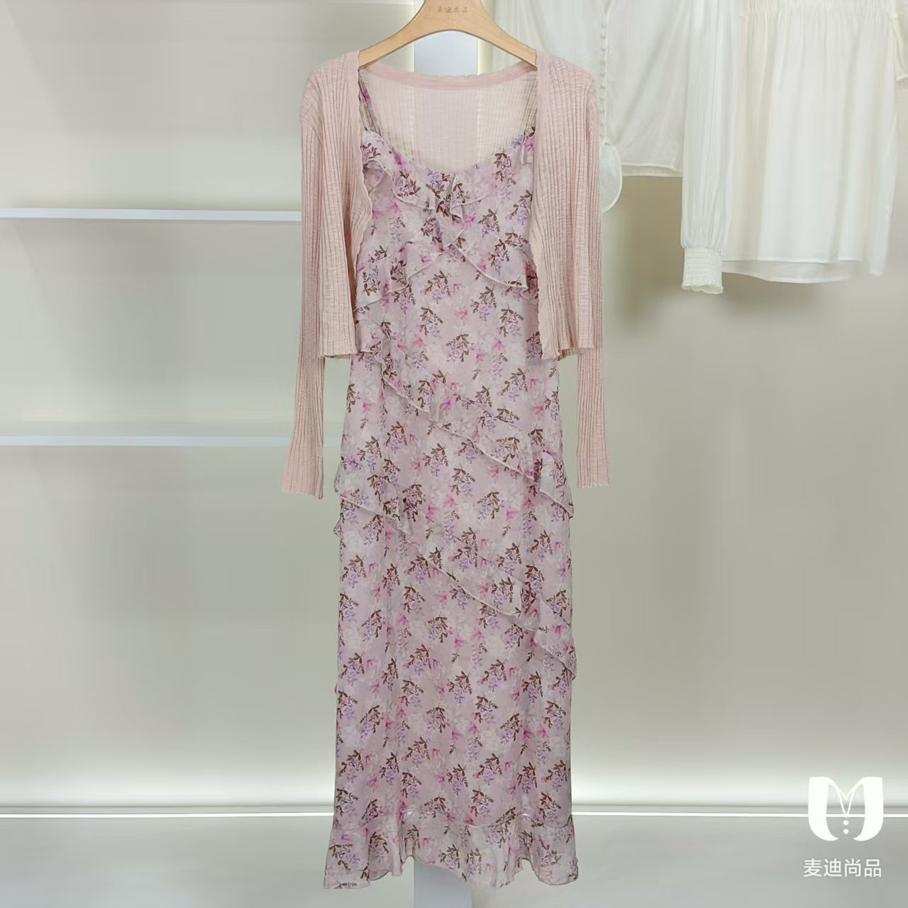 麦迪尚品【设计师】50610272夏季时尚两件套连衣裙品牌撤柜